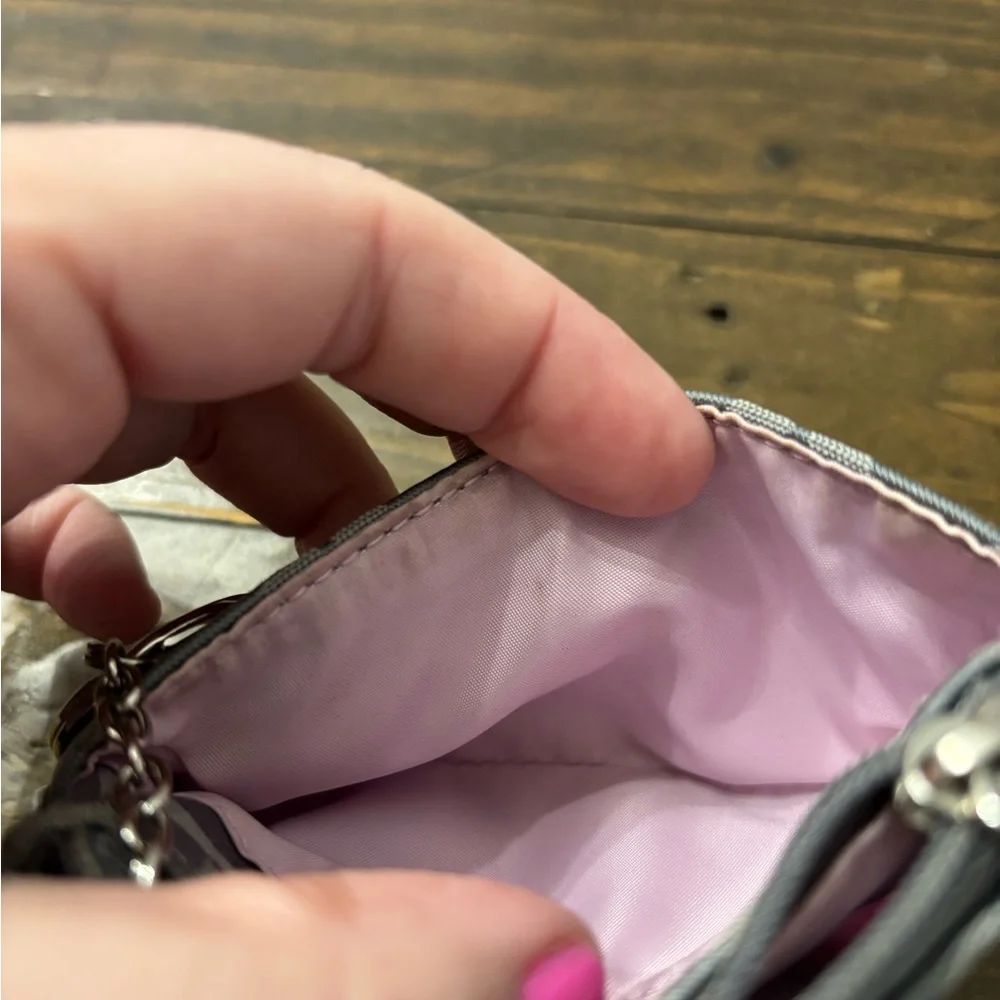 Coach Signature Monogrammed Change Purse with Key Ring